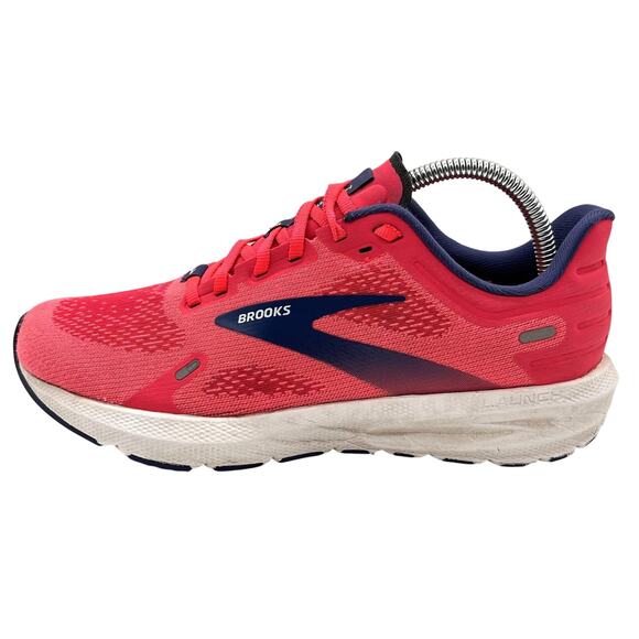 Brooks Launch 9 Running Shoes Womens Size 9 Pink Navy Speed Neutral Athletic - Picture 1 of 9